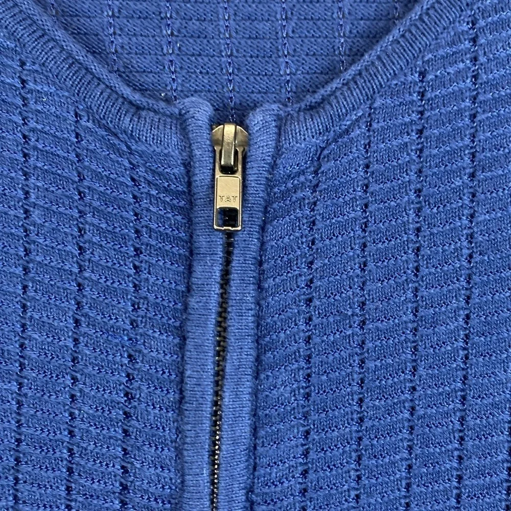 Lane Bryant full zip cardigan blue with peplum hem boho classic casual 22/24